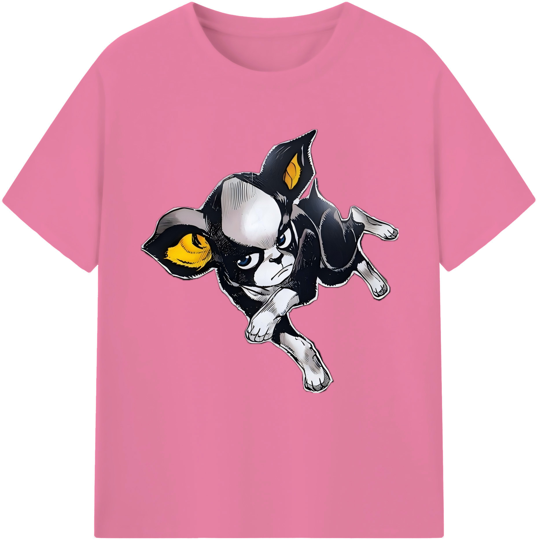 （画像用） ジョジョの奇妙な冒険 イギー JoJo's Bizarre Adventure Iggy 綿100％半袖Tシャツ（フロントプリント）